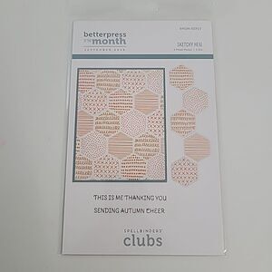 Spellbinders Betterpress Of The Month Club September 2025 "Sketchy Hexi"